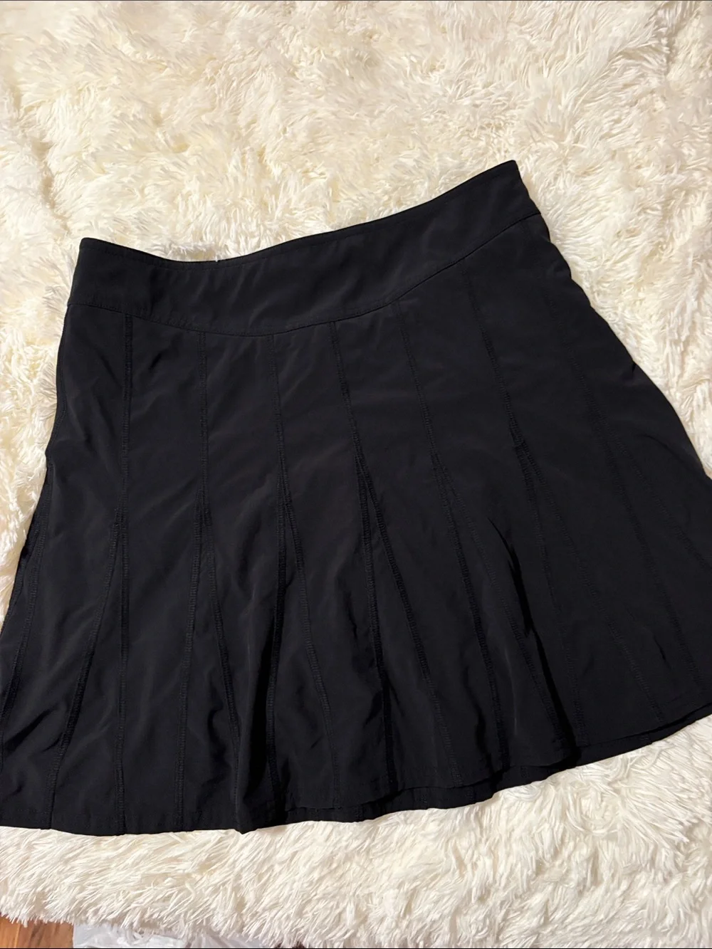 Athleta Black Circle Skirt with Subtle Panel Stitching - Picture 3 of 8